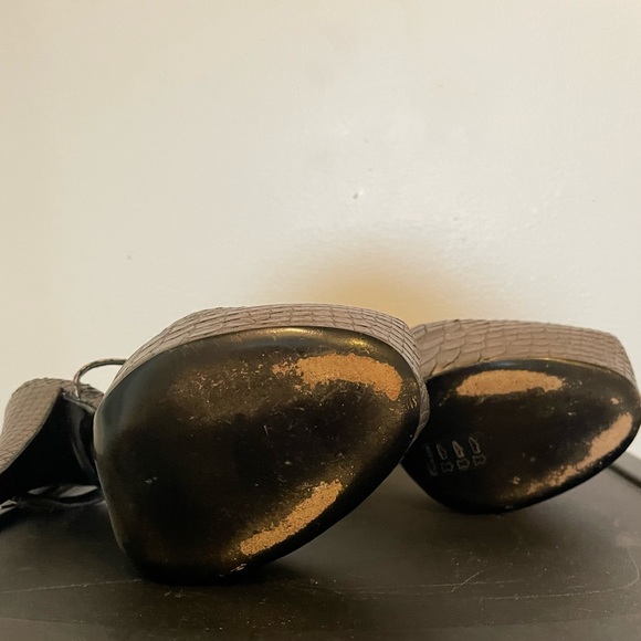 Giuseppe Zanotti Monro Snakeskin Platform Tstrap Heels - Picture 3 of 8